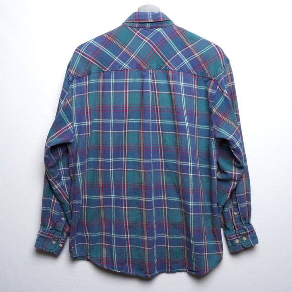 Midwest Traders Plaid Flannel Shirt Vintage Soft Worn-In Size M - Picture 2 of 9